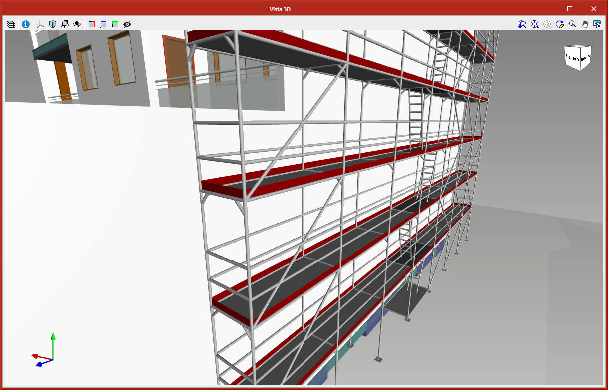 Open BIM Health and Safety. Collective protection systems. Scaffolding